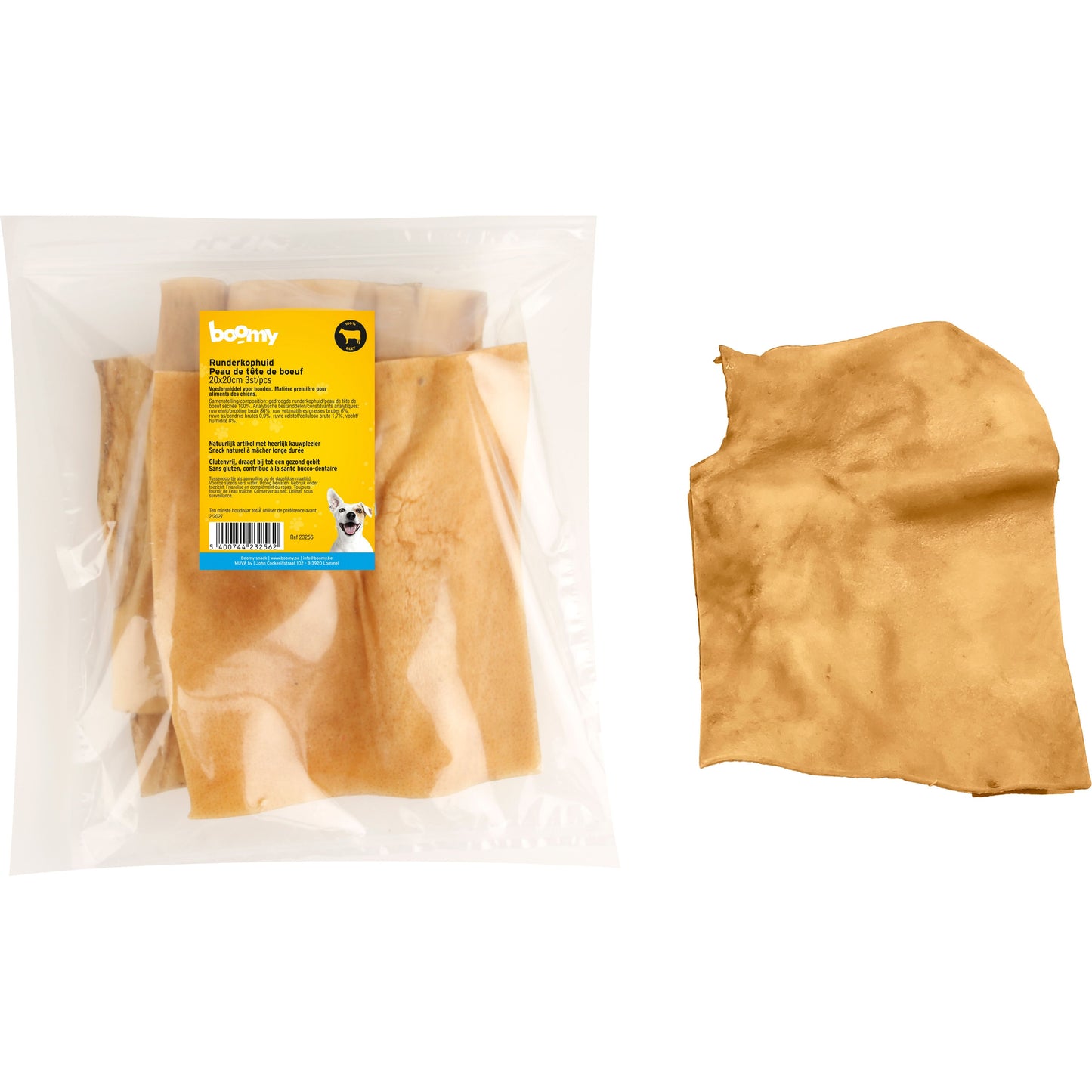 Runderkophuid - 20x20cm 3 st. - Woeff