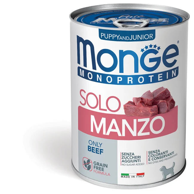 Monge Monoprotein Paté Rundvlees – Puppy & Junior – 150/400 g