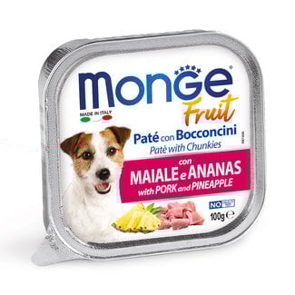 Paté met Stukjes Vers Varkensvlees en Ananas - 100 gr - Woeff