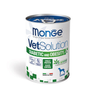 Vet Solution - Monoprotein Hypoallergeen - Paté voor Diabetes en Obesitas - 400 gr - Woeff