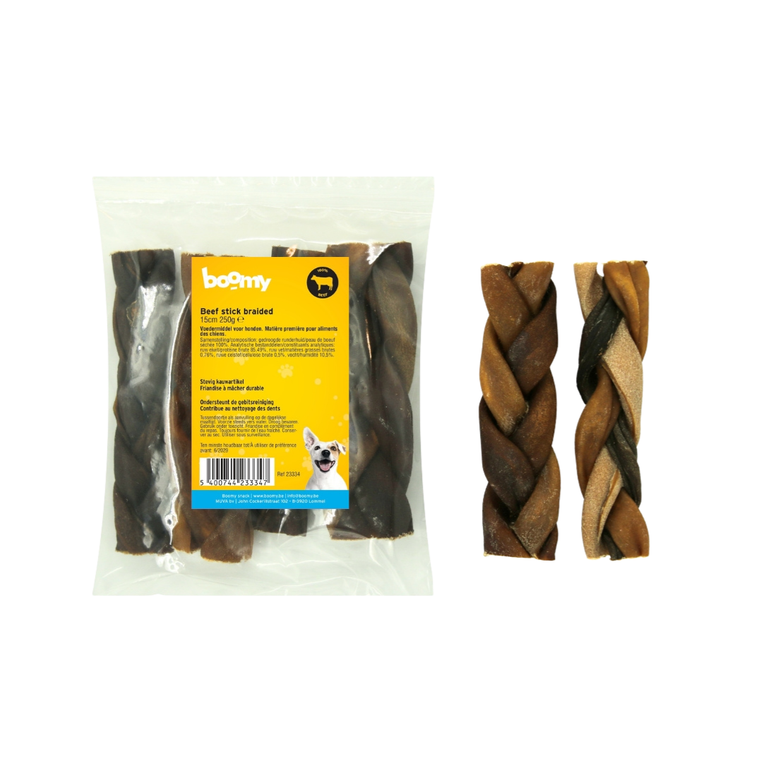 Beef Stick Braided - 15cm 250g