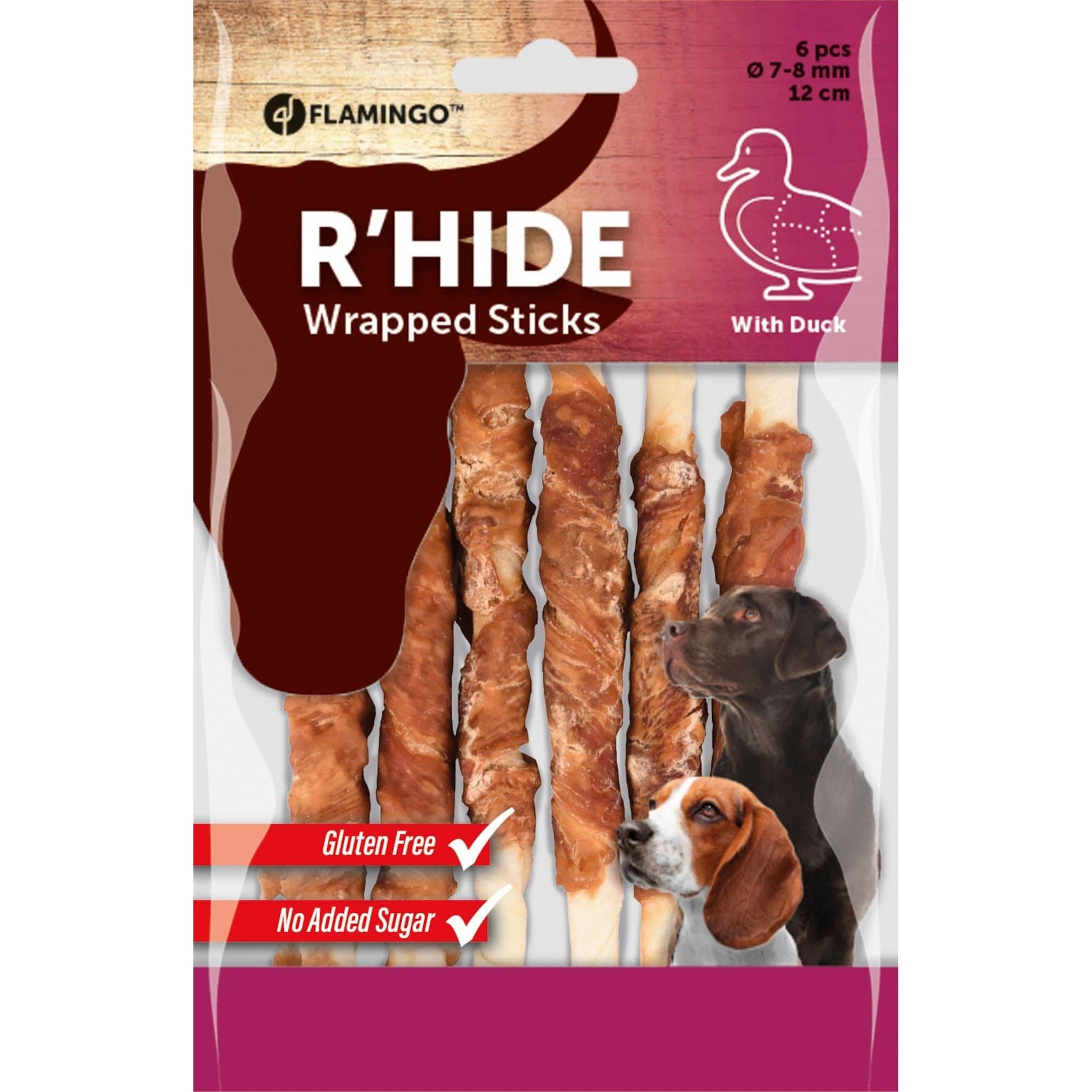 Rawhide Staaf met Eend - 25 cm - Woeff