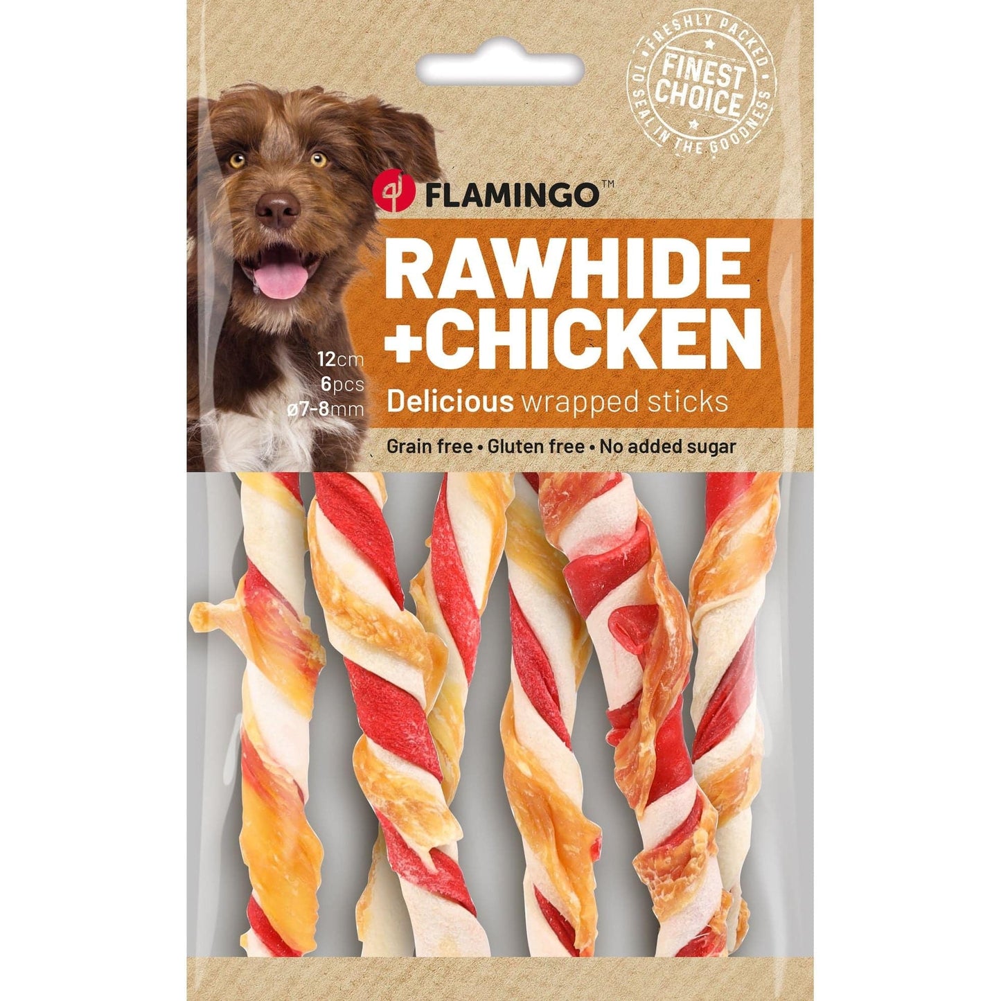 Rawhide Staaf Multicolor met Kip - 6 of 28-32 st. - Woeff