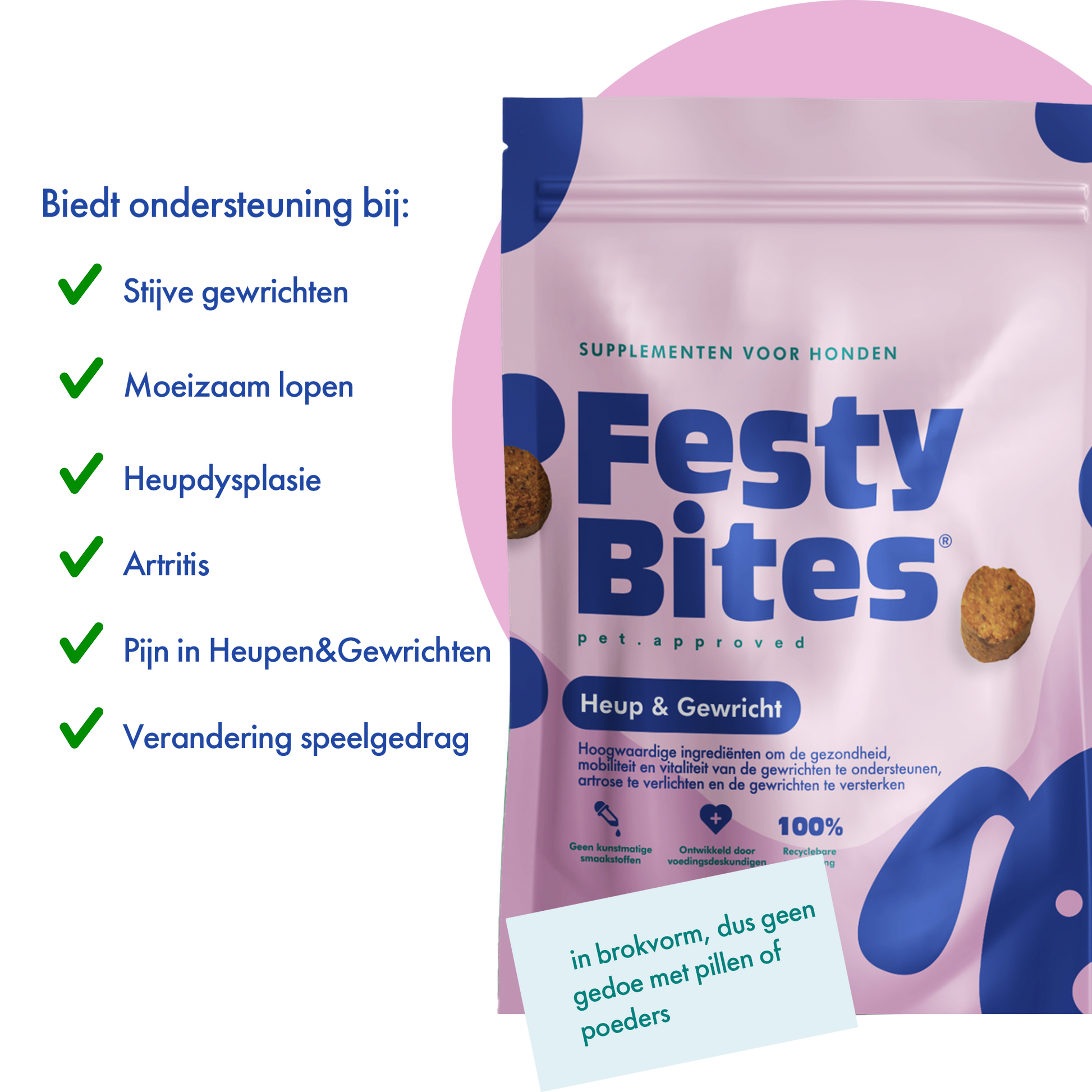 FestyBites - Heup & Gewricht - 60 Bites 180 gr - Woeff