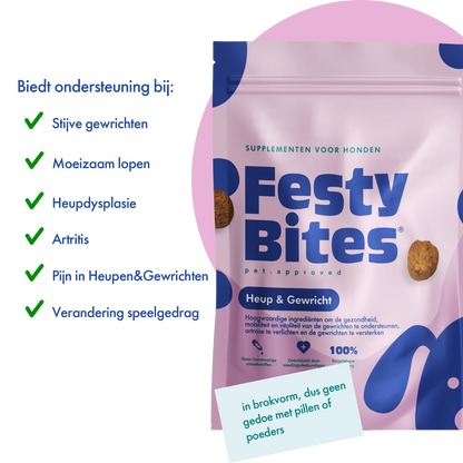 FestyBites - Heup & Gewricht - 60 Bites 180 gr - Woeff