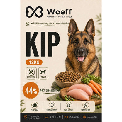 Woeff Graanvrij - Kip – 3/12 kg