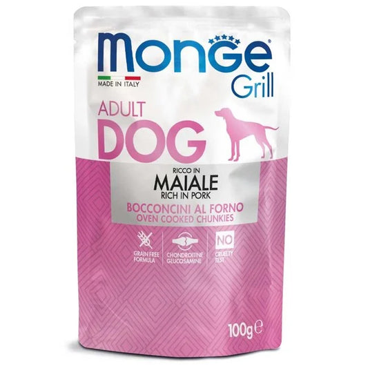 Monge Grill - Rijk aan Varkensvlees - Adult - Woeff
