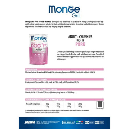 Monge Grill - Rijk aan Varkensvlees - Adult - Woeff