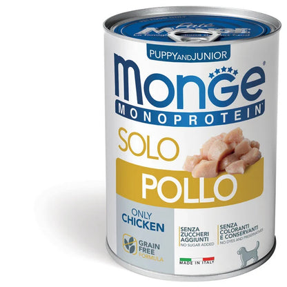 Monge Monoprotein Paté Kip – Puppy & Junior – 150/400 g