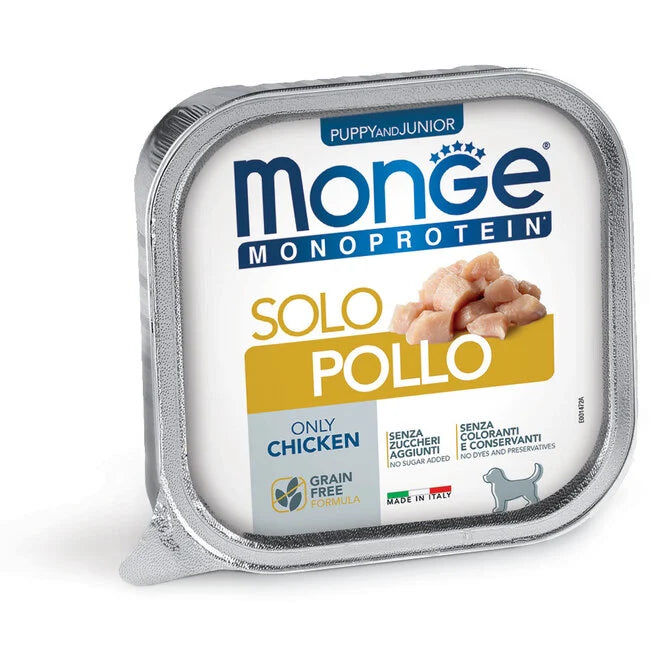 Monge Monoprotein Paté Kip – Puppy & Junior – 150/400 g