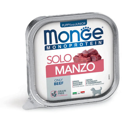 Monge Monoprotein Paté Rundvlees – Puppy & Junior – 150/400 g