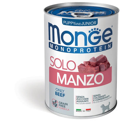 Monge Monoprotein Paté Rundvlees – Puppy & Junior – 150/400 g