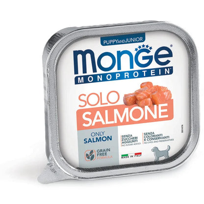 Monge Monoprotein Paté Zalm – Puppy & Junior – 150/400 g