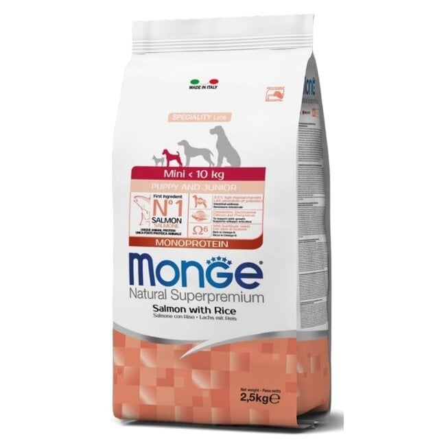 Monoprotein - Mini Puppy & Junior Zalm met Rijst - 2.5-15 kg - Woeff