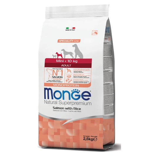 Monoprotein - Mini Adult Zalm met Rijst - 2.5-15 kg - Woeff